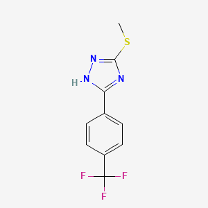 molecular formula C10H8F3N3S B1225165 3-(甲硫基)-5-[4-(三氟甲基)苯基]-1H-1,2,4-三唑 