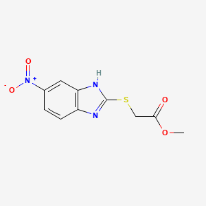 molecular formula C10H9N3O4S B12251653 methyl [(6-nitro-1H-benzimidazol-2-yl)sulfanyl]acetate 