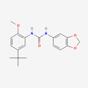 molecular formula C19H22N2O4 B1225168 1-(1,3-苯并二氧杂环-5-基)-3-(5-叔丁基-2-甲氧基苯基)脲 