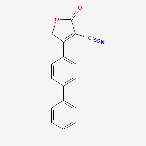 molecular formula C17H11NO2 B1225257 5-氧代-3-(4-苯基苯基)-2H-呋喃-4-碳腈 CAS No. 50691-09-3