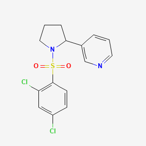 molecular formula C15H14Cl2N2O2S B1225258 3-[1-(2,4-二氯苯基)磺酰基-2-吡咯烷基]吡啶 