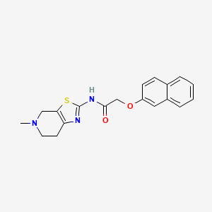 molecular formula C19H19N3O2S B1225288 N-(5-甲基-6,7-二氢-4H-噻唑并[5,4-c]吡啶-2-基)-2-(2-萘氧基)乙酰胺 