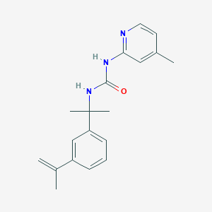 molecular formula C19H23N3O B1225290 1-[2-[3-(1-甲基乙烯基)苯基]丙-2-基]-3-(4-甲基-2-吡啶基)脲 CAS No. 5978-30-3