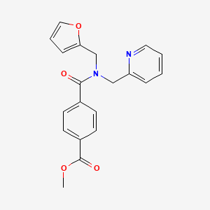 molecular formula C20H18N2O4 B12253089 Methyl 4-((furan-2-ylmethyl)(pyridin-2-ylmethyl)carbamoyl)benzoate 