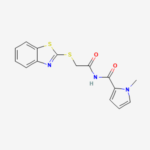 molecular formula C15H13N3O2S2 B1225332 N-[2-(1,3-苯并噻唑-2-基硫代)-1-氧代乙基]-1-甲基-2-吡咯甲酰胺 