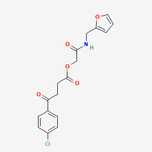 molecular formula C17H16ClNO5 B1225337 4-(4-氯苯基)-4-氧代丁酸 [2-(2-呋喃基甲基氨基)-2-氧代乙基] 酯 