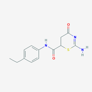molecular formula C13H15N3O2S B1225356 2-amino-N-(4-ethylphenyl)-4-oxo-5,6-dihydro-4H-1,3-thiazine-6-carboxamide CAS No. 6128-34-3