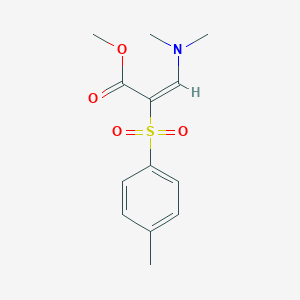 molecular formula C13H17NO4S B12253800 methyl (2E)-3-(dimethylamino)-2-(4-methylbenzenesulfonyl)prop-2-enoate 