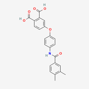 molecular formula C23H19NO6 B1225382 4-[4-[[(3,4-二甲基苯基)-氧甲基]氨基]苯氧基]邻苯二甲酸 