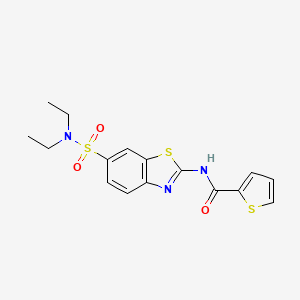 N-[6-(diethylsulfamoyl)-1,3-benzothiazol-2-yl]-2-thiophenecarboxamide