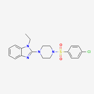 2-[4-(4-Chlorophenyl)sulfonyl-1-piperazinyl]-1-ethylbenzimidazole