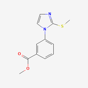 molecular formula C12H12N2O2S B12253926 methyl 3-[2-(methylsulfanyl)-1H-imidazol-1-yl]benzoate 