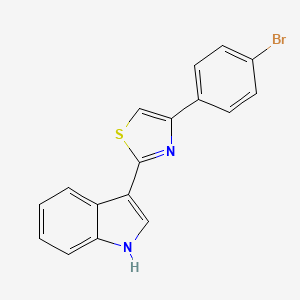 molecular formula C17H11BrN2S B1225458 4-(4-bromophenyl)-2-(3-indolylidene)-3H-thiazole 
