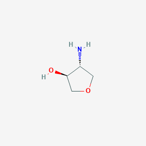 molecular formula C4H9NO2 B122546 (3S,4R)-4-Aminotetrahydrofuran-3-ol CAS No. 153610-14-1