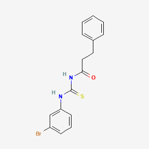 molecular formula C16H15BrN2OS B1225473 N-[(3-bromoanilino)-sulfanylidenemethyl]-3-phenylpropanamide 