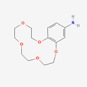 molecular formula C14H21NO5 B1225481 2,5,8,11,14-Pentaoxabicyclo[13.4.0]nonadeca-1(15),16,18-trien-17-amine CAS No. 60835-71-4