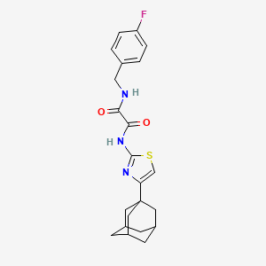molecular formula C22H24FN3O2S B1225488 N'-[4-(1-adamantyl)-2-thiazolyl]-N-[(4-fluorophenyl)methyl]oxamide 