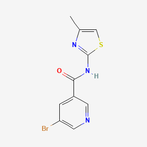molecular formula C10H8BrN3OS B1225489 5-bromo-N-(4-methyl-1,3-thiazol-2-yl)pyridine-3-carboxamide 