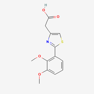 molecular formula C13H13NO4S B1225490 [2-(2,3-二甲氧基苯基)-1,3-噻唑-4-基]乙酸 CAS No. 851879-27-1