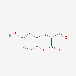molecular formula C11H8O4 B1225511 3-acetyl-6-hydroxy-2H-1-benzopyran-2-one 