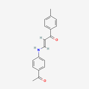 molecular formula C18H17NO2 B1225513 (E)-3-(4-acetylanilino)-1-(4-methylphenyl)prop-2-en-1-one 