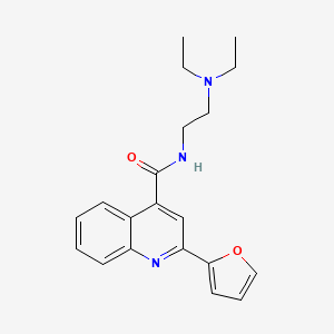 molecular formula C20H23N3O2 B1225516 N-[2-(diethylamino)ethyl]-2-(2-furanyl)-4-quinolinecarboxamide 