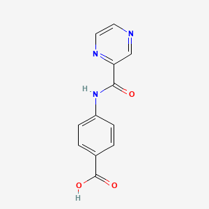 molecular formula C12H9N3O3 B1225526 4-(pyrazine-2-carbonylamino)benzoic Acid 