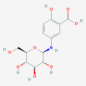 molecular formula C₁₃H₁₇NO₈ B122553 N-Glucopyranosyl-5-aminosalicylic acid CAS No. 123135-21-7