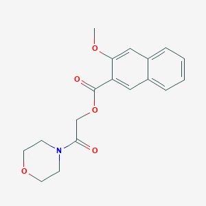 molecular formula C18H19NO5 B1225535 3-Methoxy-2-naphthalenecarboxylic acid [2-(4-morpholinyl)-2-oxoethyl] ester 