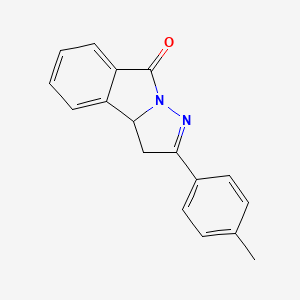 molecular formula C17H14N2O B1225539 2-(4-Methylphenyl)-1,9b-dihydropyrazolo[1,5-b]isoindol-5-one 