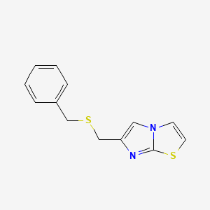 molecular formula C13H12N2S2 B1225552 6-[(Phenylmethylthio)methyl]imidazo[2,1-b]thiazole 