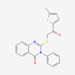 molecular formula C21H16N2O2S2 B1225557 2-[[2-(5-Methyl-2-thiophenyl)-2-oxoethyl]thio]-3-phenyl-4-quinazolinone 