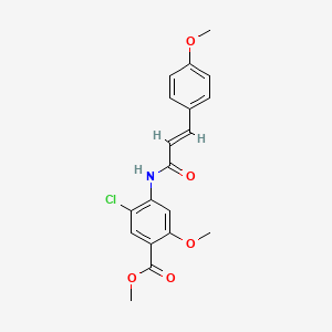 molecular formula C19H18ClNO5 B1225559 5-氯-2-甲氧基-4-[[(2E)-3-(4-甲氧基苯基)丙-2-烯酰]氨基]苯甲酸甲酯 