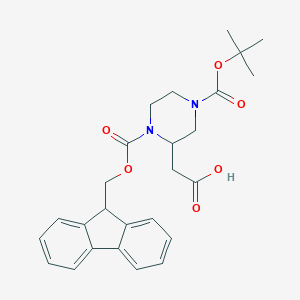 B122556 4-Boc-1-Fmoc-2-piperazineacetic acid CAS No. 183742-34-9