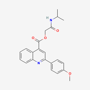 molecular formula C22H22N2O4 B1225561 2-(4-Methoxyphenyl)-4-quinolinecarboxylic acid [2-oxo-2-(propan-2-ylamino)ethyl] ester 