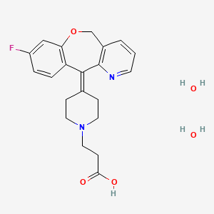1-Piperidinepropanoic acid, 4-(8-fluoro(1)benzoxepino(4,3-b)pyridin-11(5H)-ylidene)-, dihydrate