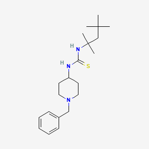 molecular formula C21H35N3S B1225571 1-[1-(苯甲基)-4-哌啶基]-3-(2,4,4-三甲基戊烷-2-基)硫脲 