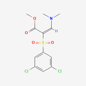 molecular formula C12H13Cl2NO4S B12255722 methyl (2E)-2-(3,5-dichlorobenzenesulfonyl)-3-(dimethylamino)prop-2-enoate 