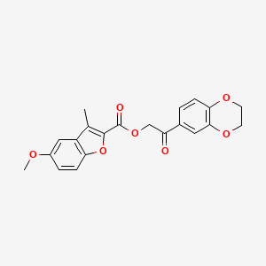 5-Methoxy-3-methyl-2-benzofurancarboxylic acid [2-(2,3-dihydro-1,4-benzodioxin-6-yl)-2-oxoethyl] ester