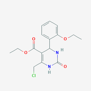 molecular formula C16H19ClN2O4 B12255963 Ethyl 6-(chloromethyl)-4-(2-ethoxyphenyl)-2-oxo-1,2,3,4-tetrahydropyrimidine-5-carboxylate 