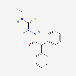 molecular formula C17H19N3OS B1225597 1-乙基-3-[(1-氧代-2,2-二苯乙基)氨基]硫脲 