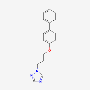 molecular formula C17H17N3O B1225598 1-[3-(4-苯基苯氧基)丙基]-1,2,4-三唑 