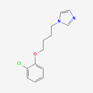 molecular formula C13H15ClN2O B1225613 1-[4-(2-Chlorophenoxy)butyl]imidazole 