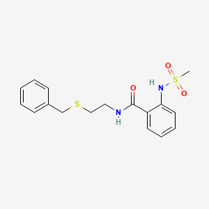 molecular formula C17H20N2O3S2 B1225628 2-(methanesulfonamido)-N-[2-(phenylmethylthio)ethyl]benzamide 