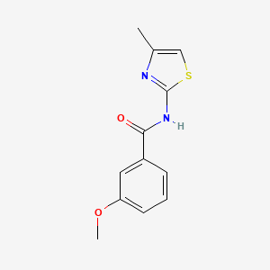 molecular formula C12H12N2O2S B1225635 3-甲氧基-N-(4-甲基-2-噻唑基)苯甲酰胺 CAS No. 477516-34-0