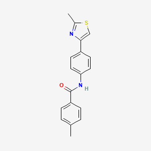 4-methyl-N-[4-(2-methyl-4-thiazolyl)phenyl]benzamide
