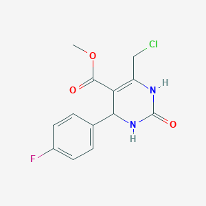 molecular formula C13H12ClFN2O3 B12256474 Methyl 6-(chloromethyl)-4-(4-fluorophenyl)-2-oxo-1,2,3,4-tetrahydropyrimidine-5-carboxylate 