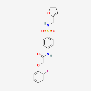 2-(2-fluorophenoxy)-N-[4-(2-furanylmethylsulfamoyl)phenyl]acetamide