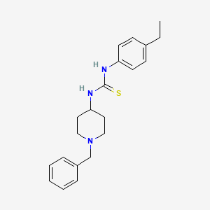 molecular formula C21H27N3S B1225654 1-(4-Ethylphenyl)-3-[1-(phenylmethyl)-4-piperidinyl]thiourea 