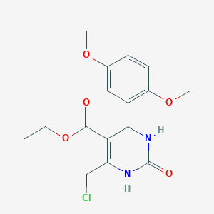 molecular formula C16H19ClN2O5 B12256593 Ethyl 6-(chloromethyl)-4-(2,5-dimethoxyphenyl)-2-oxo-1,2,3,4-tetrahydropyrimidine-5-carboxylate 